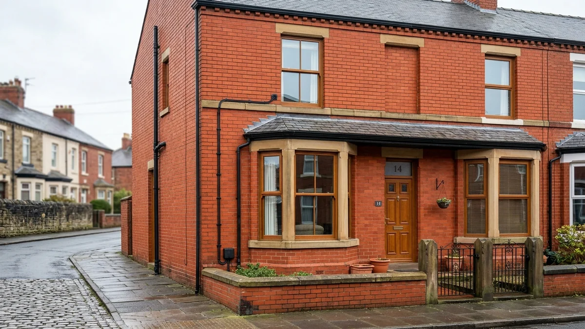 Professional WiFi installation on Victorian Accrington brick home with neat discreet data cabling