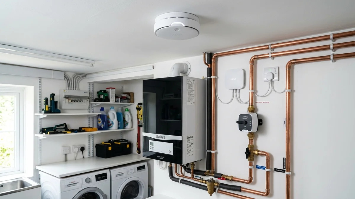 Ajax life safety system hub with integrated fire, smoke and flood detection