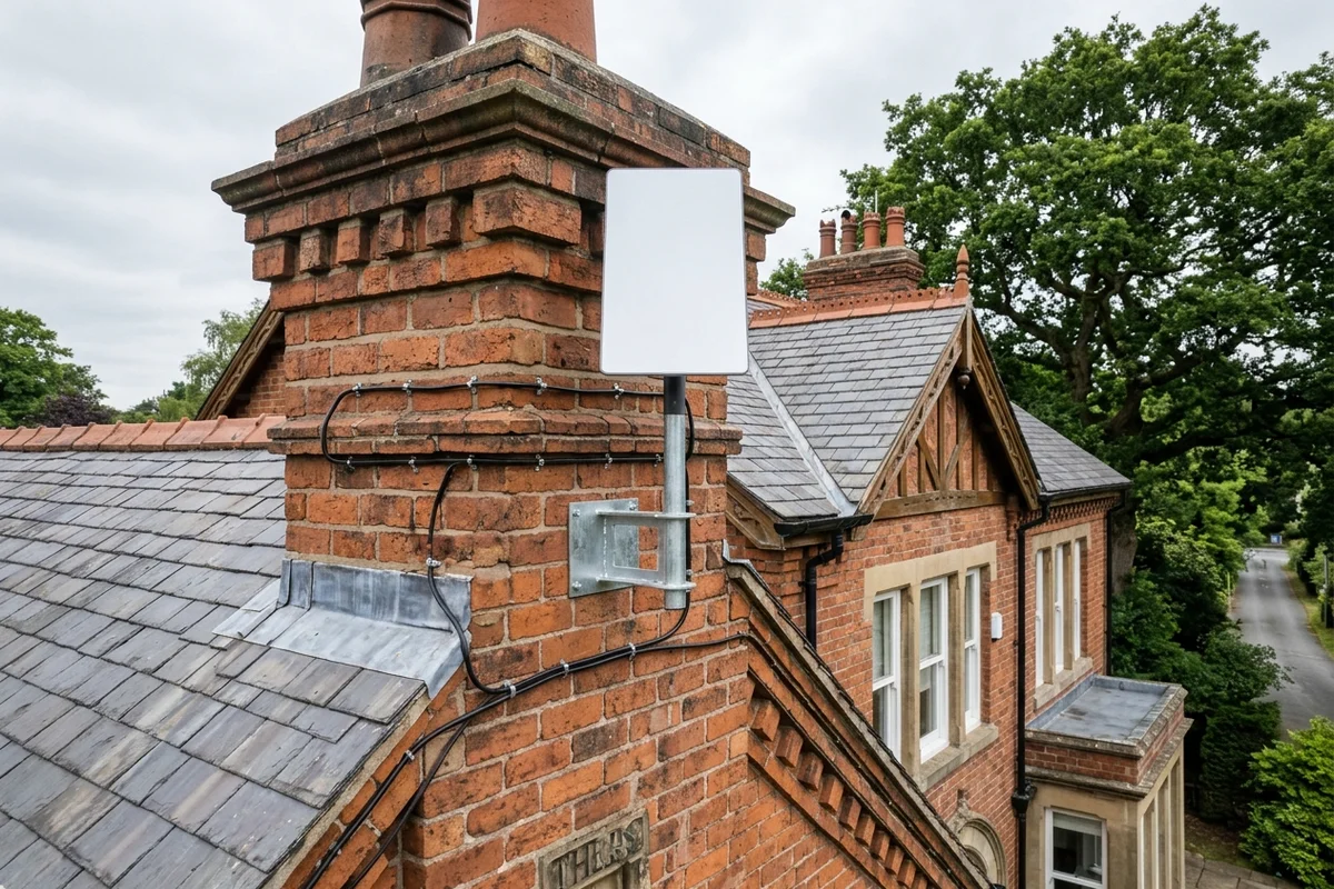 Starlink installation Altrincham certified local dish fitting on Victorian residence