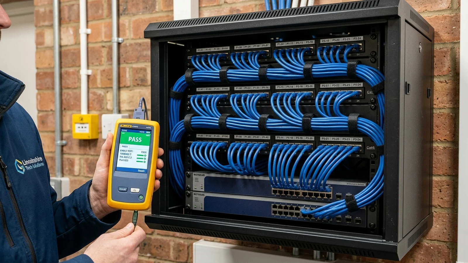 Professional Cat6 data cabling installation in Barton-upon-Humber