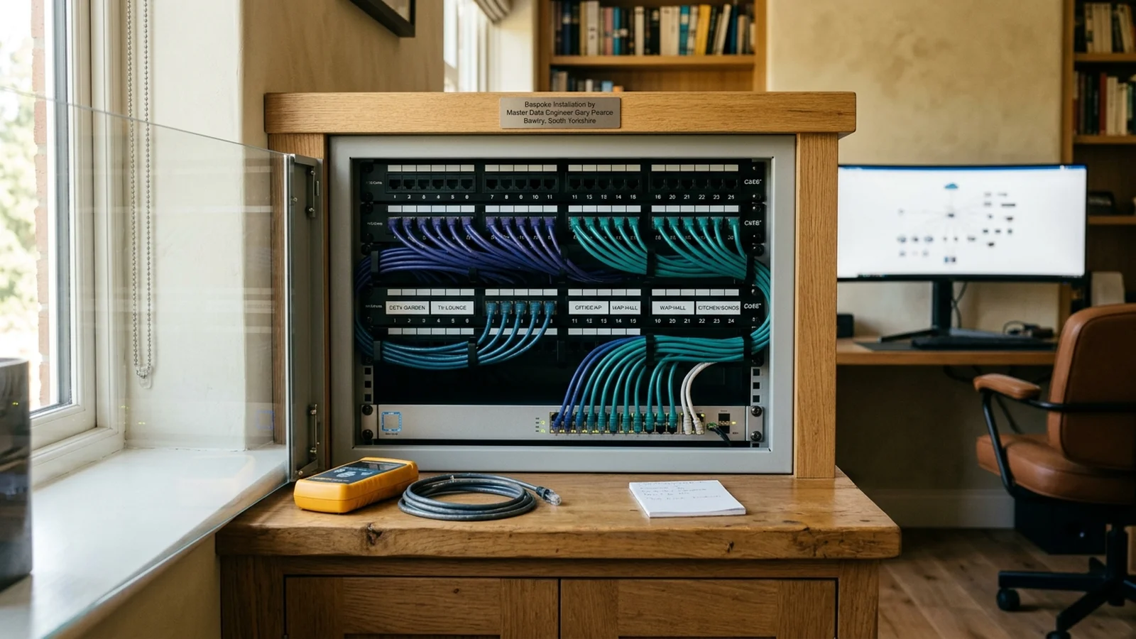 Professional Cat6 data cabling installation in Bawtry