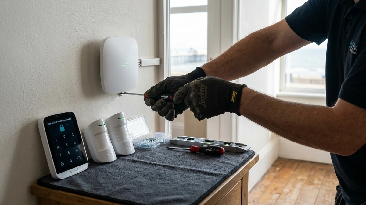 Ajax MotionCam motion detector with built-in camera providing photo on demand and 9-second intruder verification in Lytham