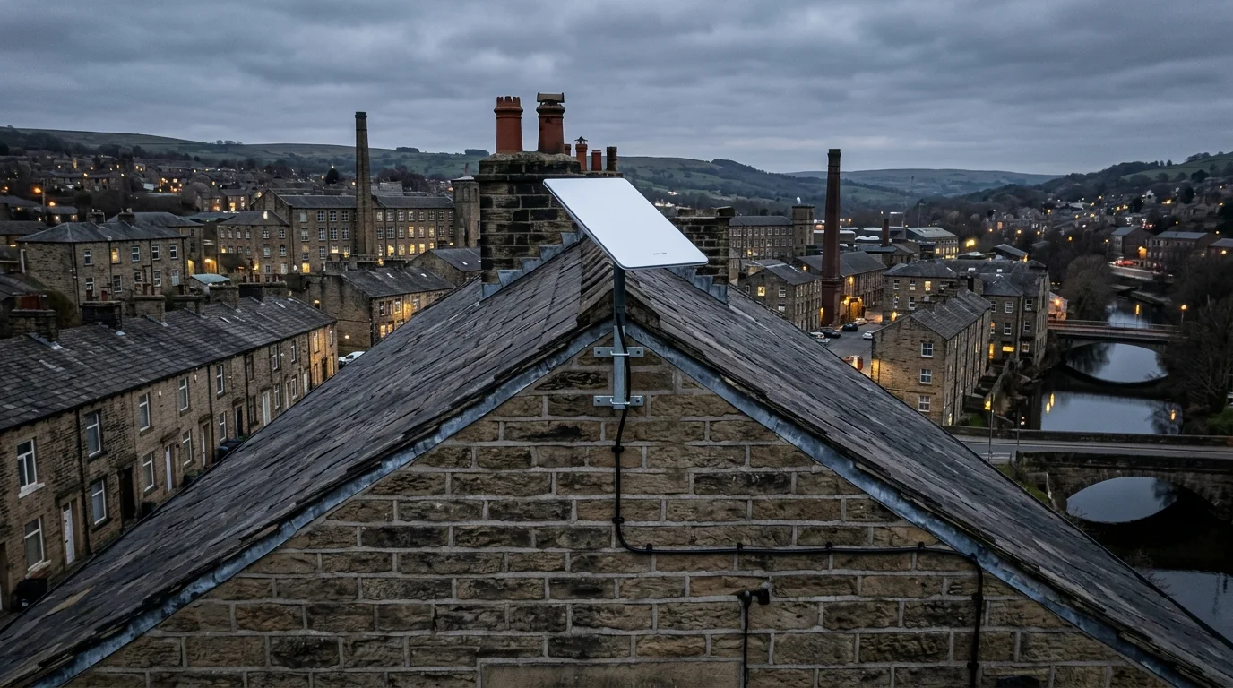 Starlink installation Brighouse certified local dish fitting on Victorian residence