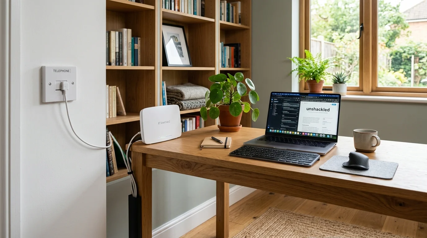 BT master socket moved to home office desk in Blackburn