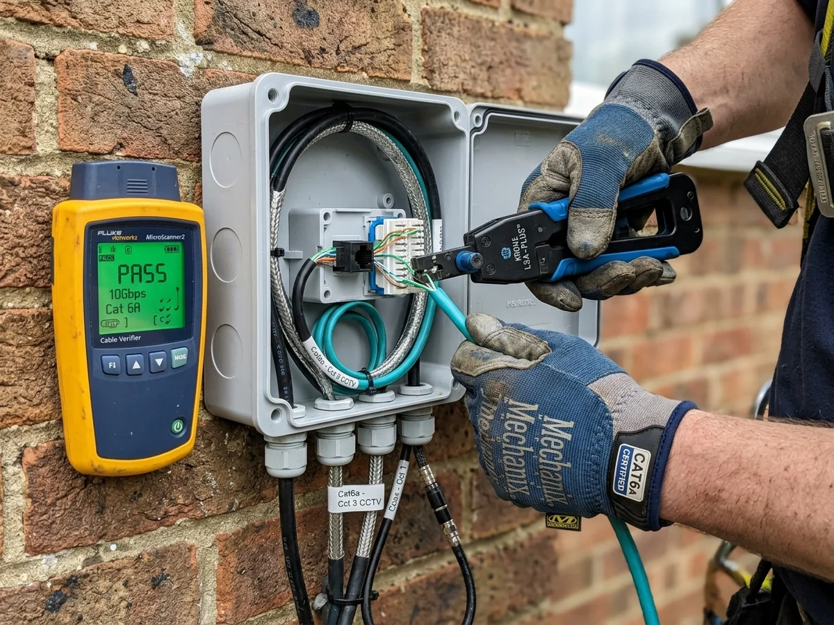 Emergency CCTV Coax and Ethernet Cable Repair & Jointing and Testing Repair
