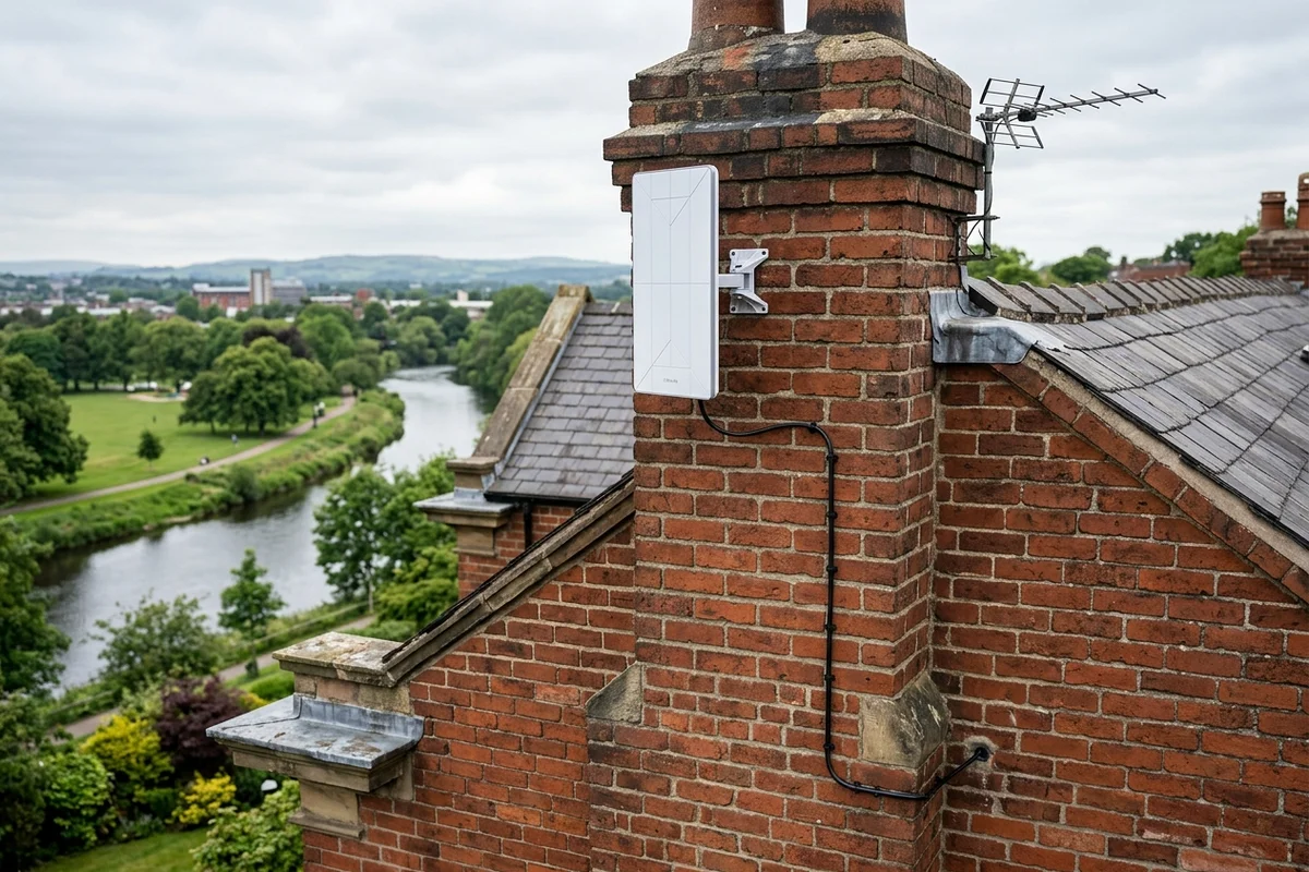 Starlink installation Chorley certified local dish fitting on Victorian residence