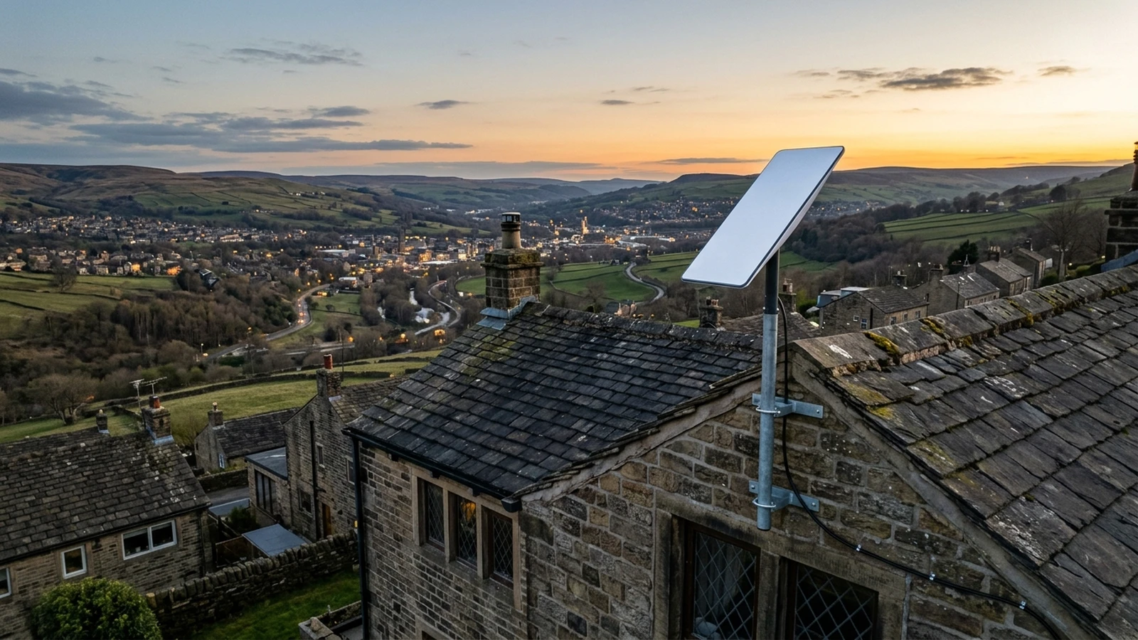 Starlink installation Cragg Vale certified local dish fitting on Victorian residence