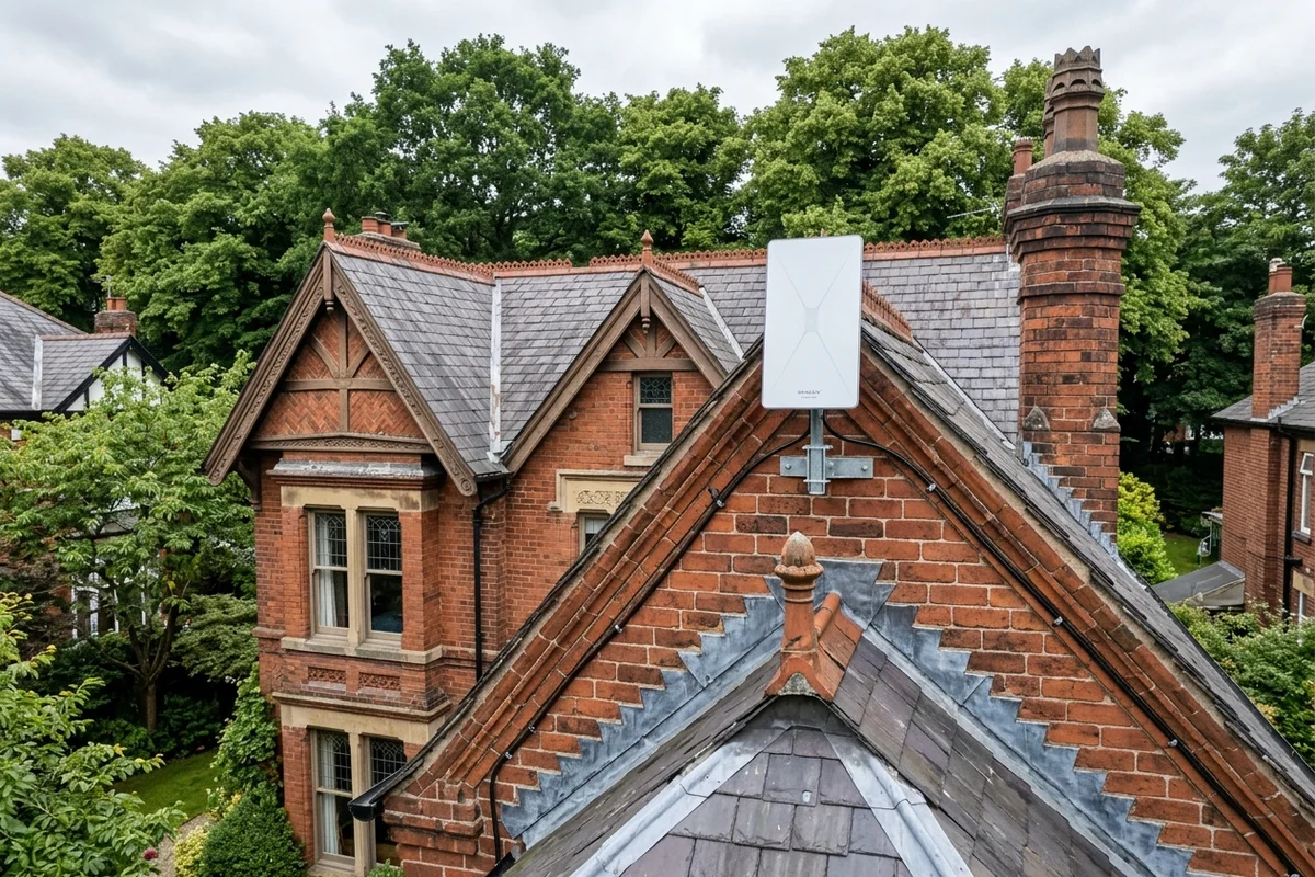 Starlink installation Didsbury certified local dish fitting on Victorian residence