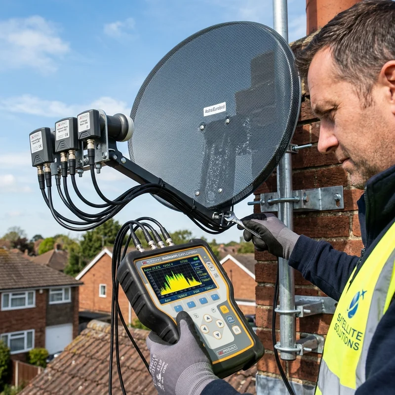 European Satellite Dish Installation Astra 19.2E & Hotbird 13E