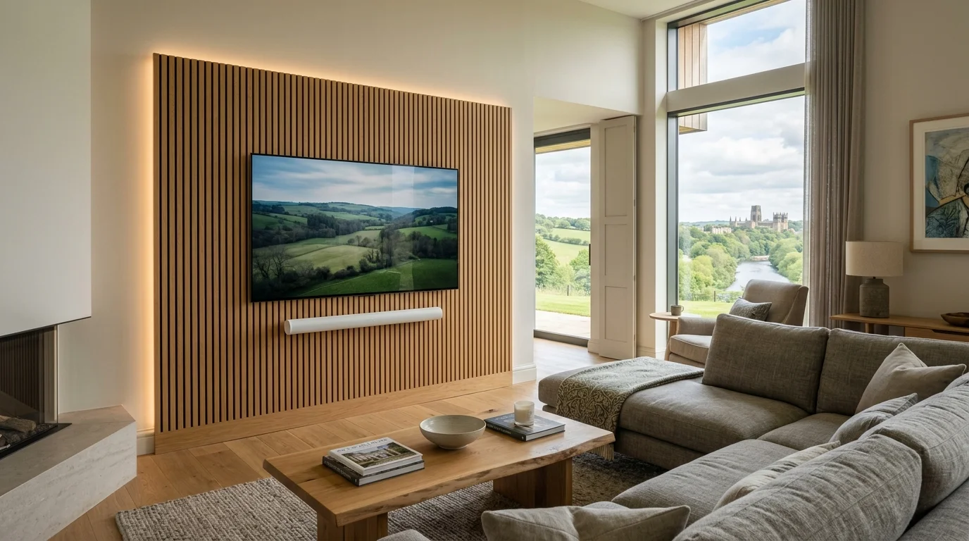 Professional TV Wall Mounting in Durham City Centre with In-Wall Cable Concealment