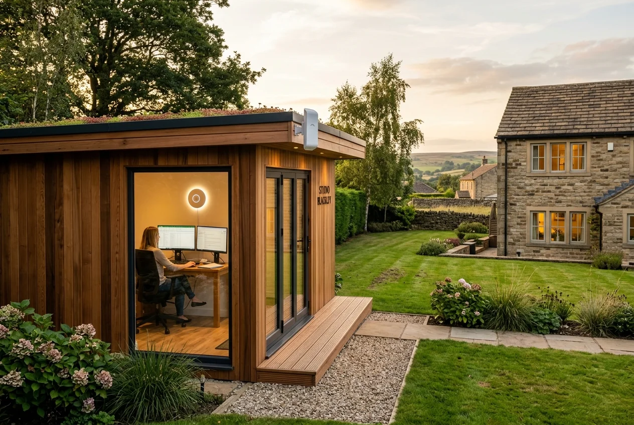 Starlink into office in garden Elland wireless bridge link in Ranmoor