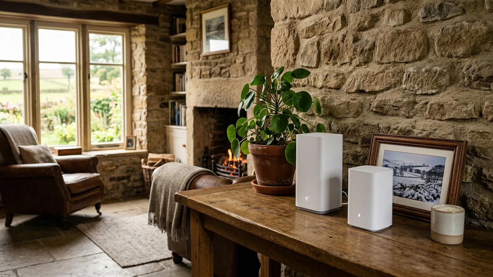 Starlink Gen 3 Router and Wi-Fi 6 Mesh System in Feniscowles Stone Cottage