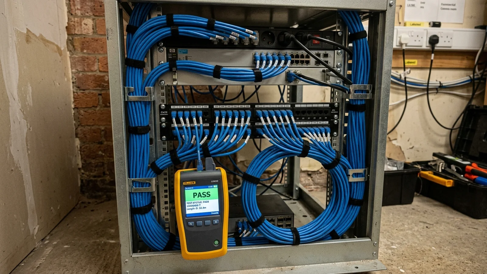 Professional Cat6 data cabling installation in Gainsborough