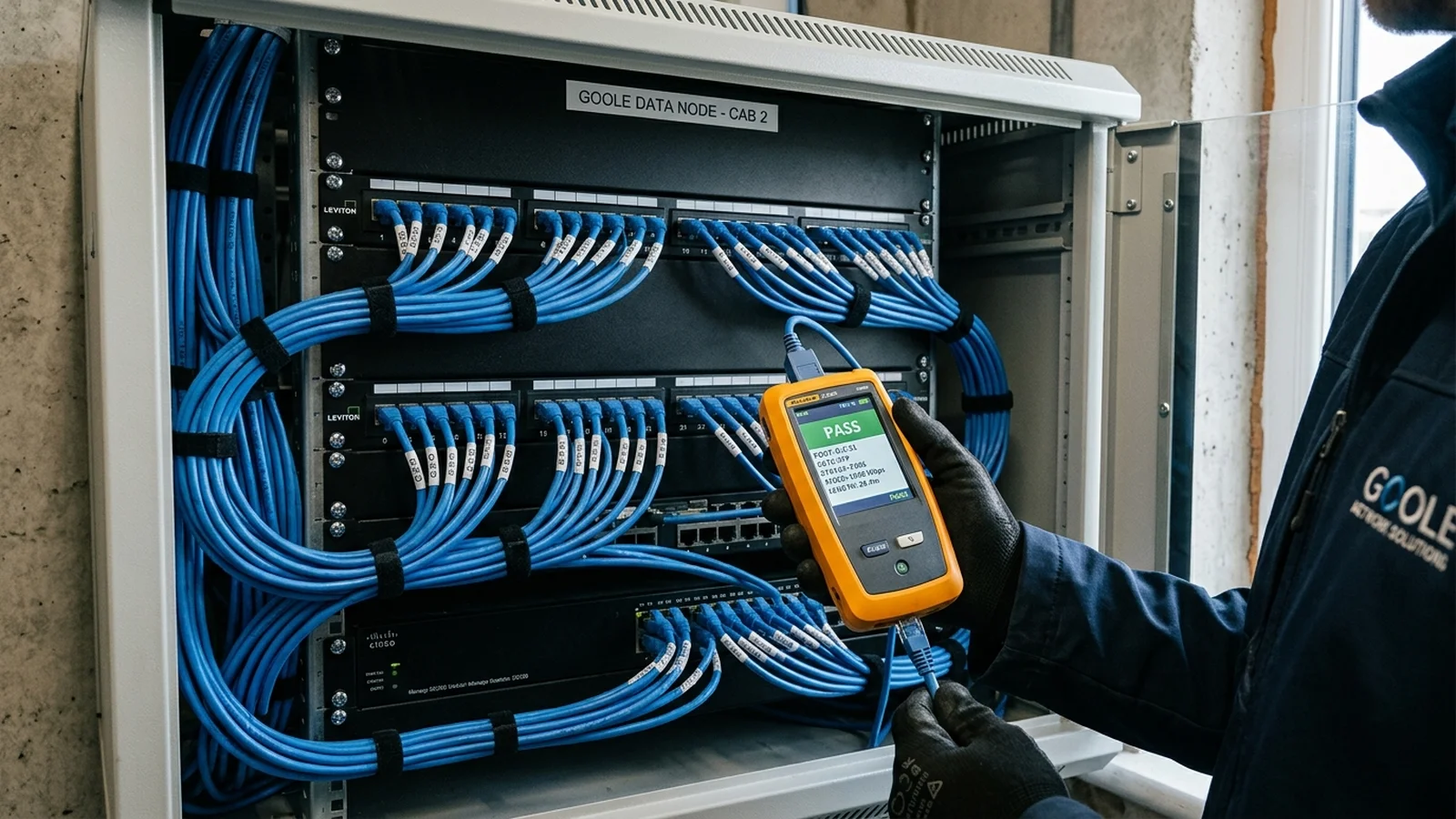 Professional Cat6 data cabling installation in Goole