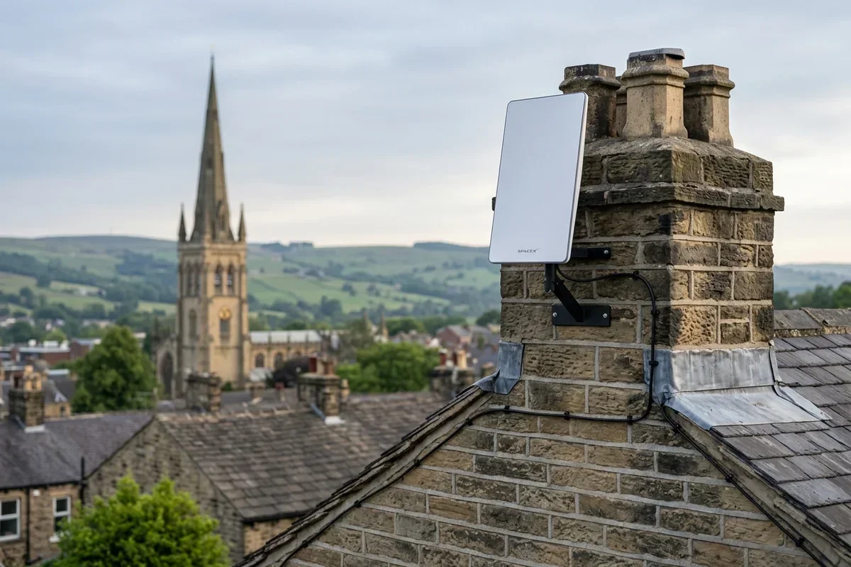 Professional Starlink dish installation in Grantham