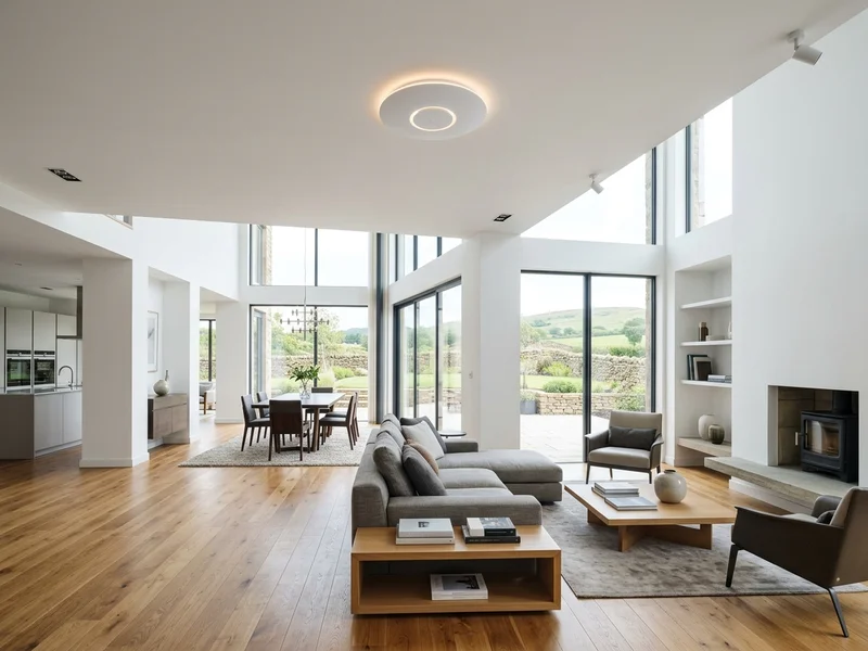 Flush ceiling enterprise access point installed inside luxury modern executive residence in Langho near Great Harwood