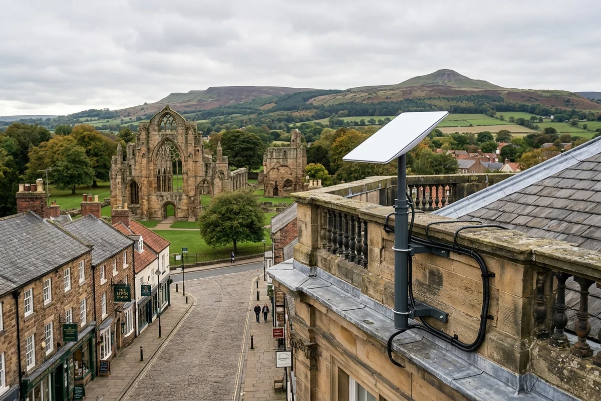 Starlink installation Guisborough certified local dish fitting on Victorian residence