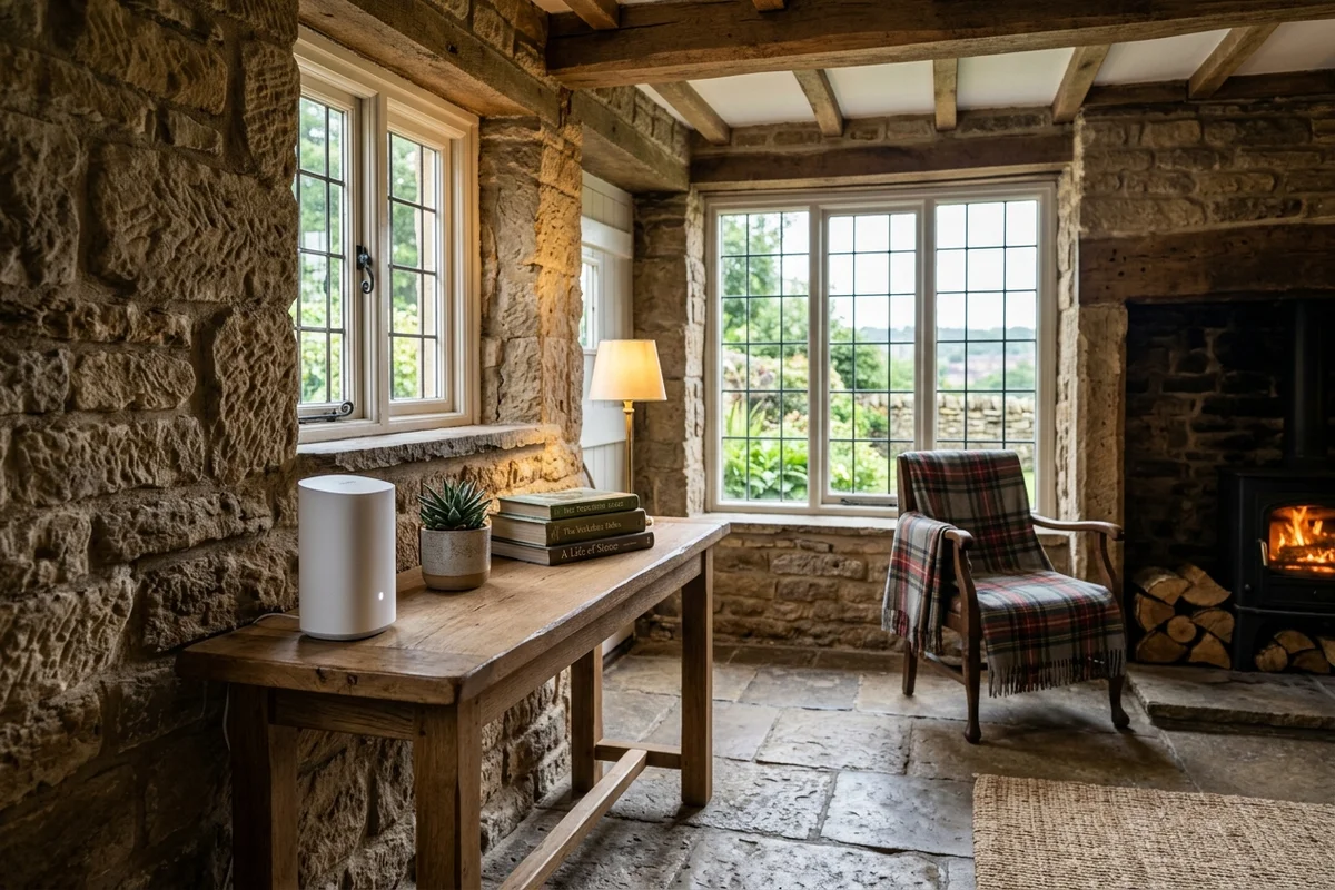 Starlink mesh Wi-Fi setup for Guisborough stone cottages
