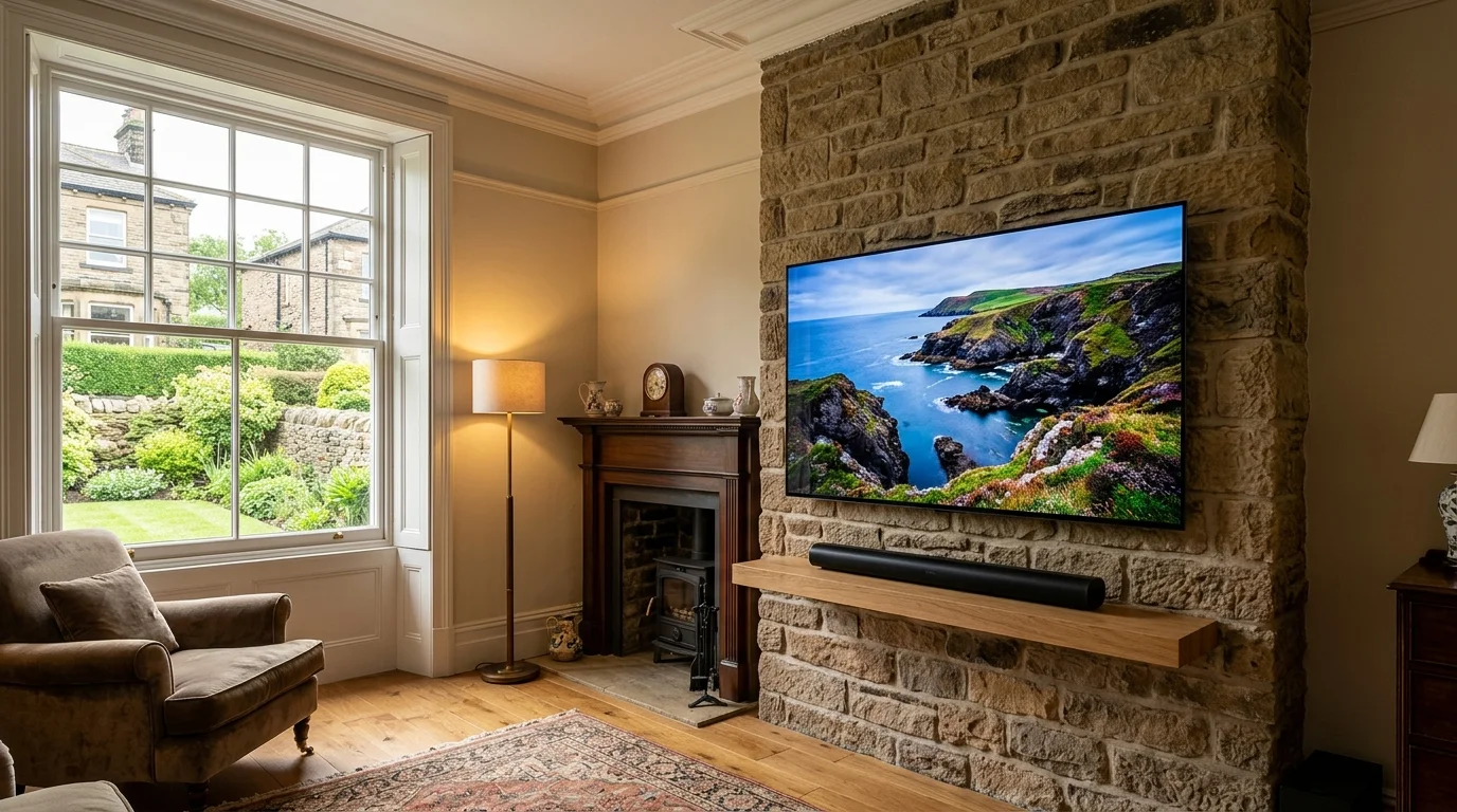 Professional TV Wall Mounting in Elland with In-Wall Cable Concealment