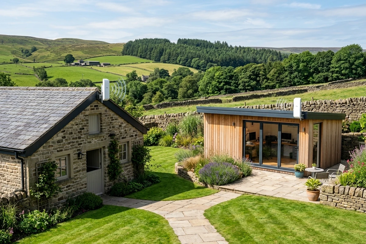 Starlink into office in garden Halifax wireless bridge link