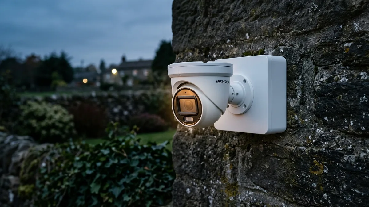 Hikvision ColorVu 4K CCTV Camera Installed on Yorkshire Natural Stone Residence