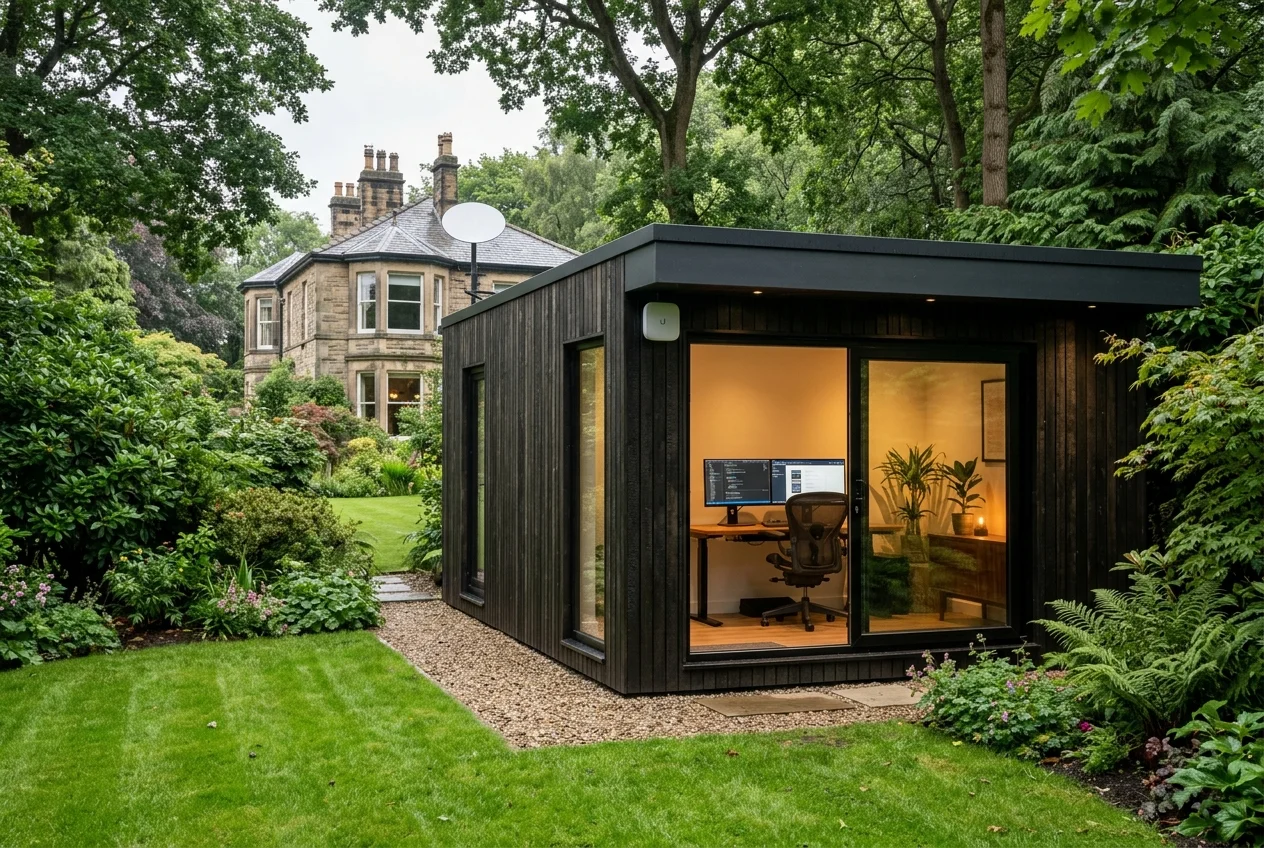 Starlink into office in garden Hipperholme wireless bridge link in Ranmoor