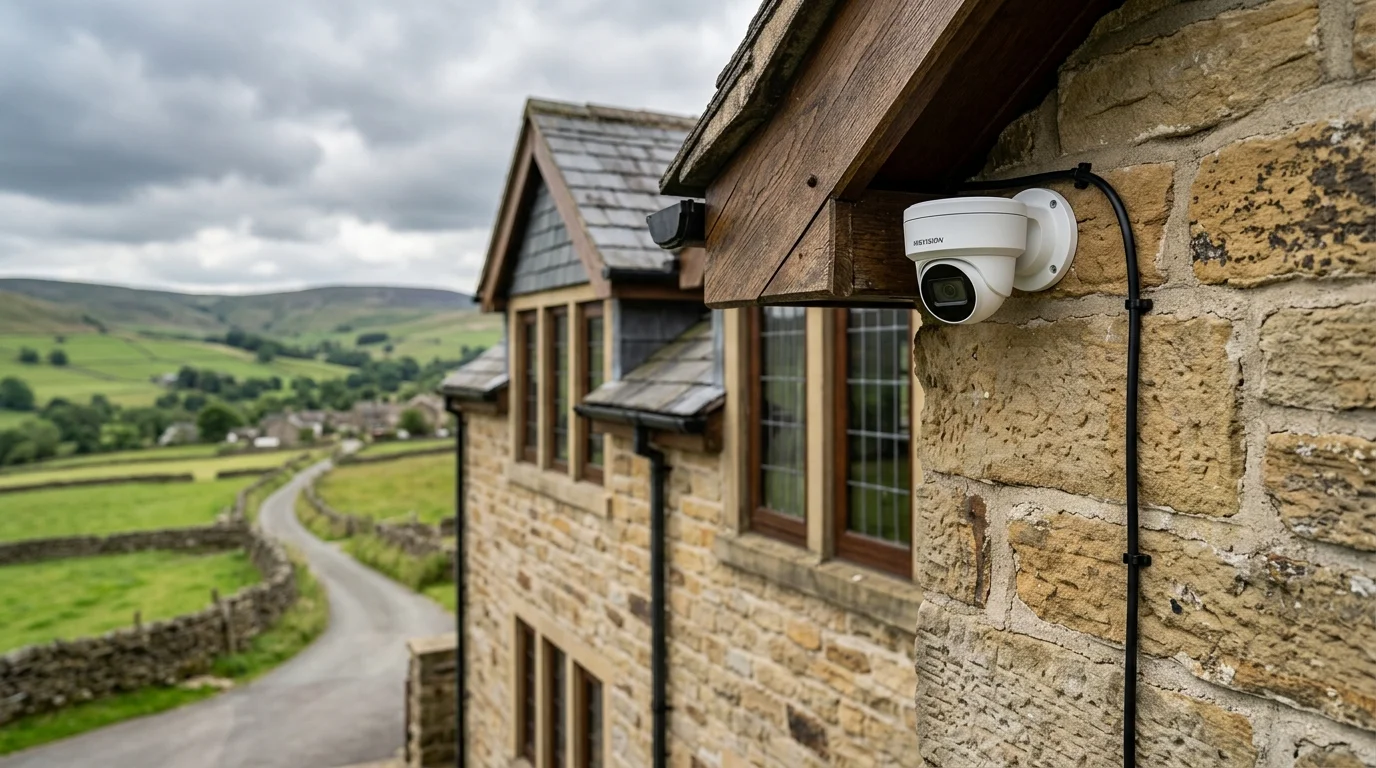 4K ColorVu CCTV Installation on Yorkshire Stone Cottage in Holmfirth HD9