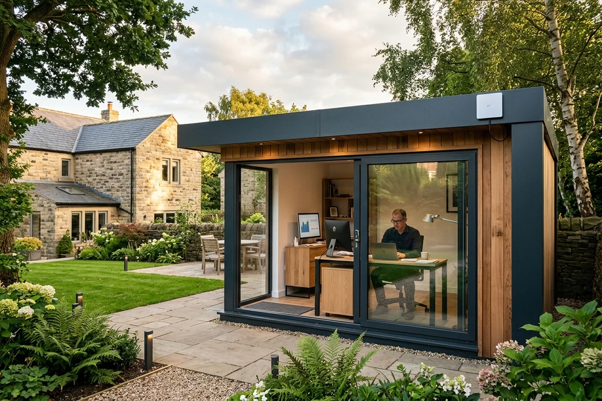 Starlink into office in garden Horsforth wireless bridge link in Rawdon
