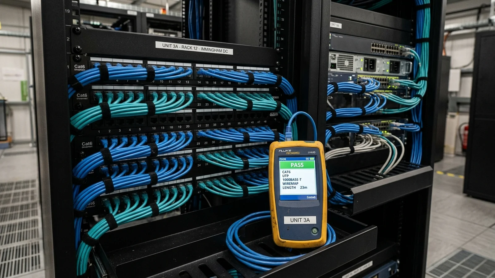 Professional Cat6 data cabling installation in Immingham