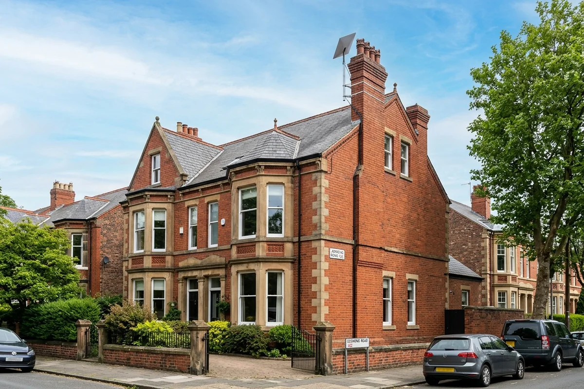 Starlink installation Jesmond certified local dish fitting on Victorian residence