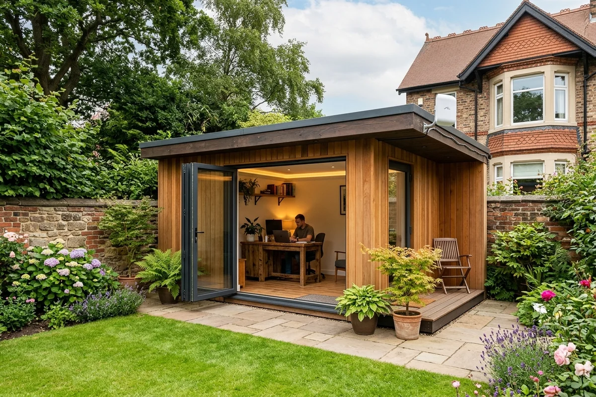 Starlink into office in garden Linthorpe wireless bridge link in Cambridge Road