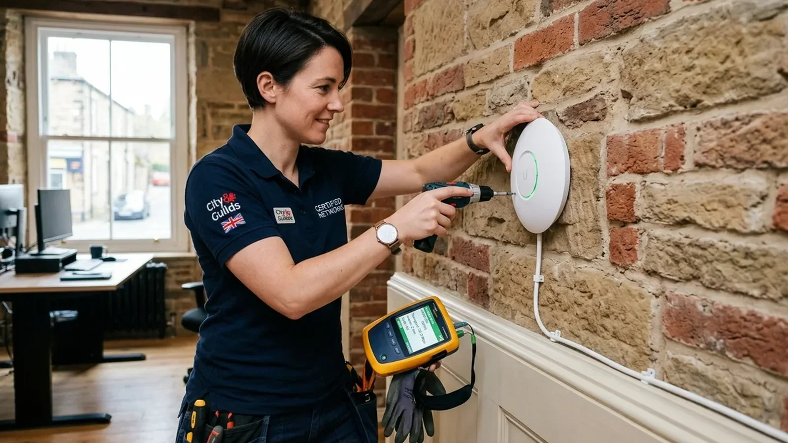 Starlink mesh Wi-Fi penetrating stone walls in Menston