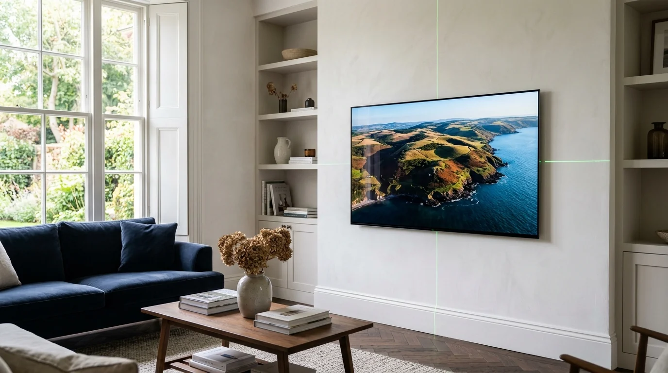 Ultra-Slim Low-Profile Flush TV Wall Bracket in Sedgefield & Stillington