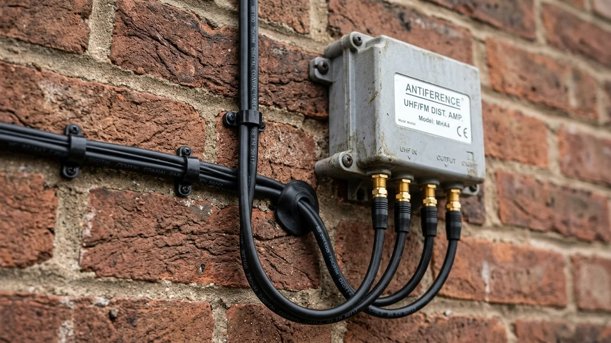 Storm-proof aerial chimney mounting in Newcastle