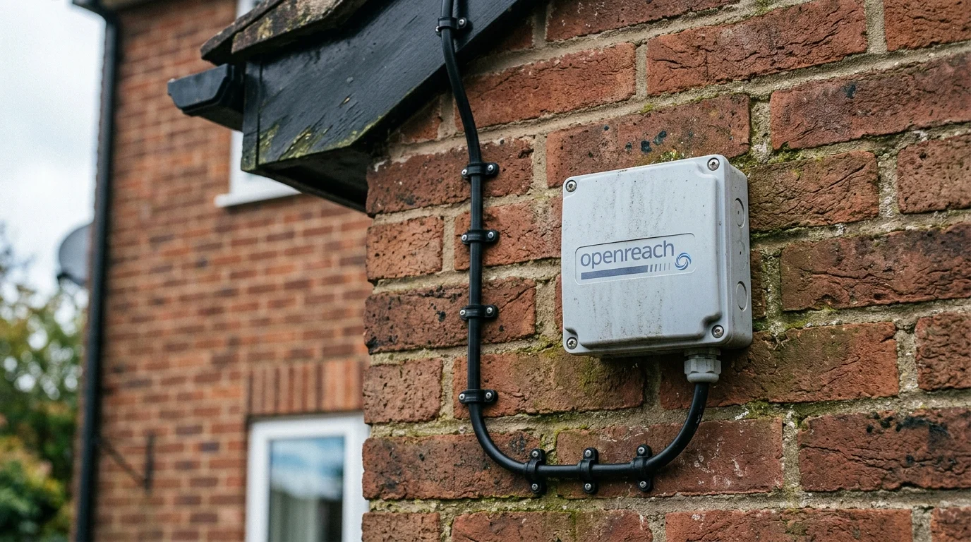 Official Openreach Demarcation Junction Box and Drop-Cable in Blackburn