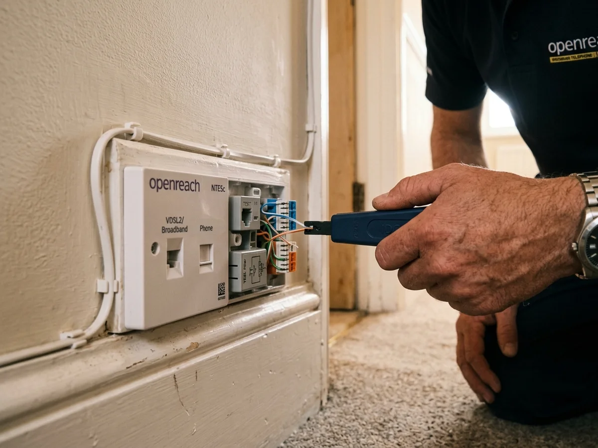 Independent Telephone Engineer Master Socket Relocation and Line Repairs