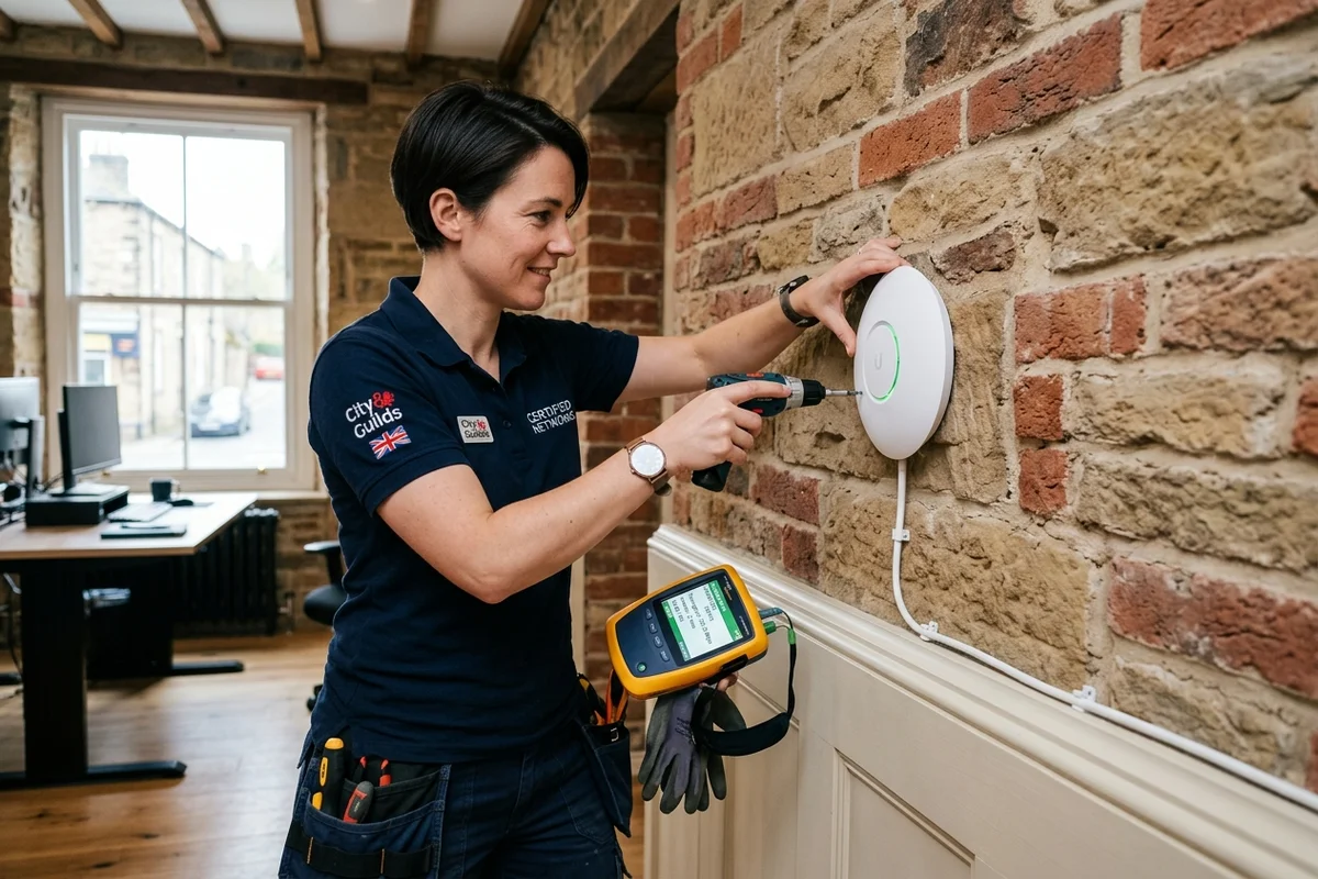 Starlink mesh Wi-Fi setup for solid stone and brick walls Pudsey