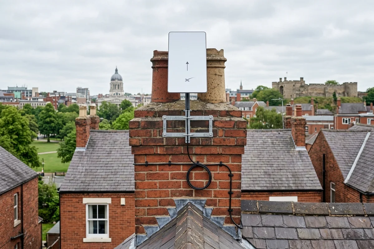 Starlink installation Radcliffe-on-Trent certified local dish fitting on Victorian residence
