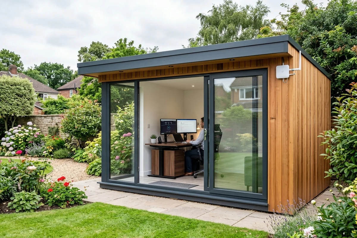 Starlink into office in garden Radcliffe-on-Trent wireless bridge link in Ranmoor
