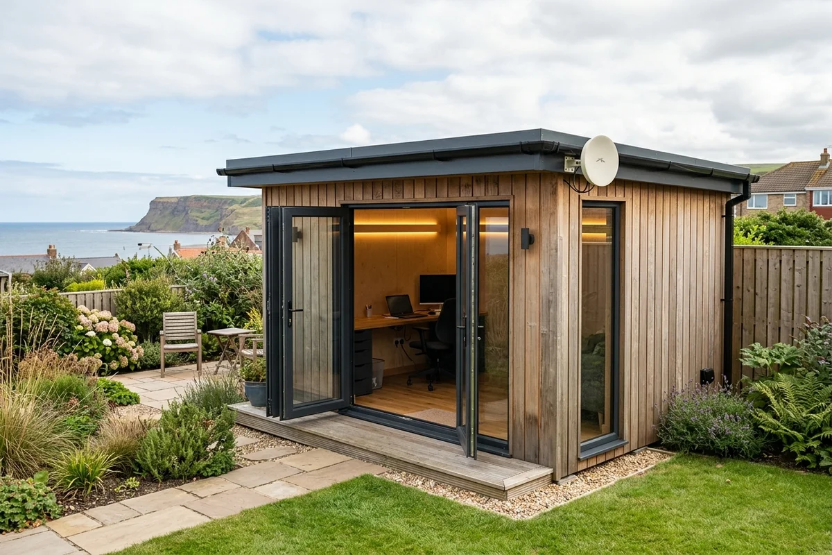 Starlink into office in garden Saltburn wireless bridge link in Skelton