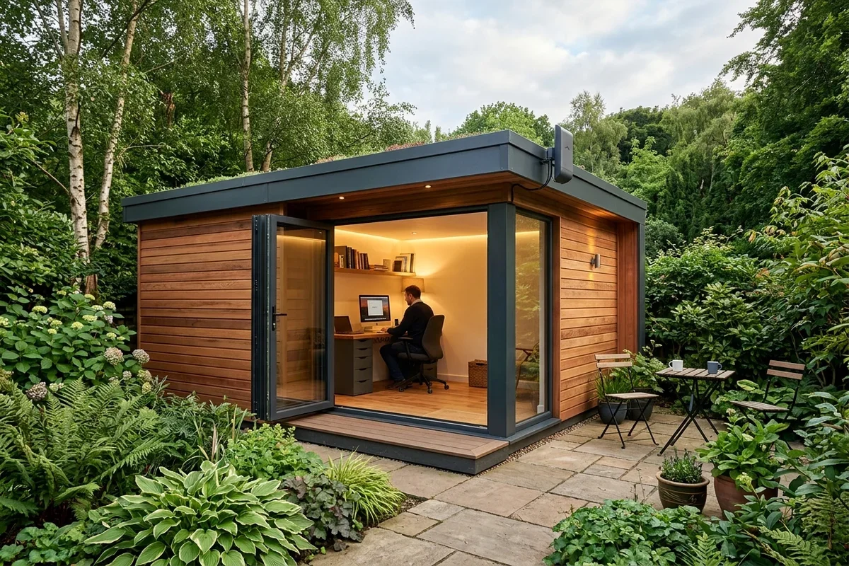 Starlink into office in garden Seaton Burn wireless bridge link in West Seaton Burn