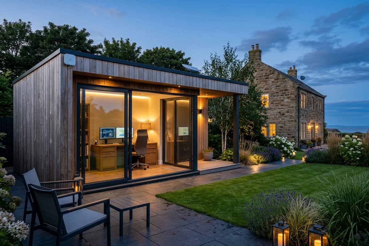 Starlink into office in garden South Hetton wireless bridge link in Ranmoor