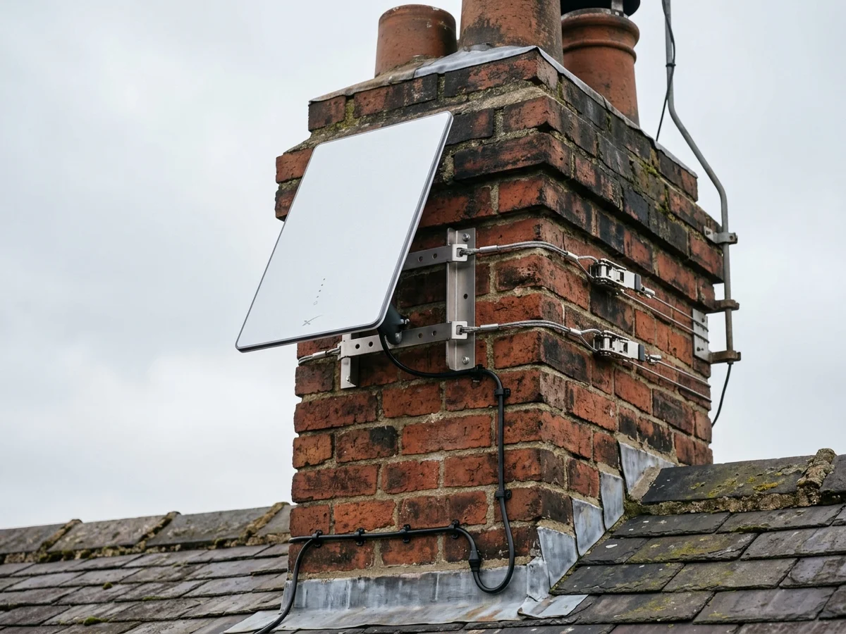 SpaceX Starlink Satellite Dish Rooftop Chimney Mount