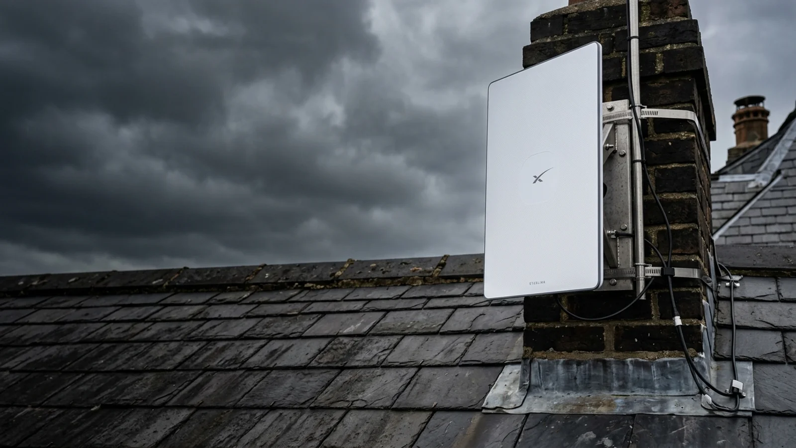 Heavy-duty galvanised Pennine gable apex mount on residential home