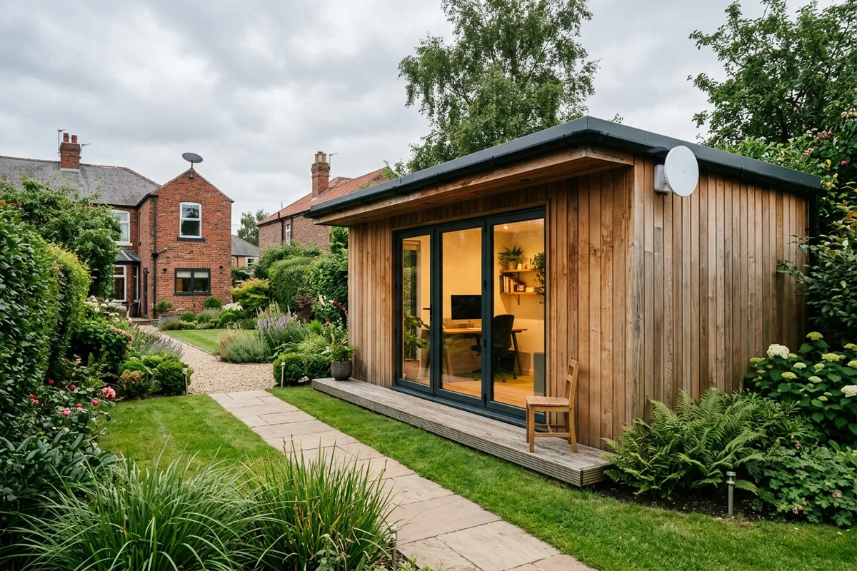 Starlink into office in garden Stockton-on-Tees wireless bridge link in Hartburn