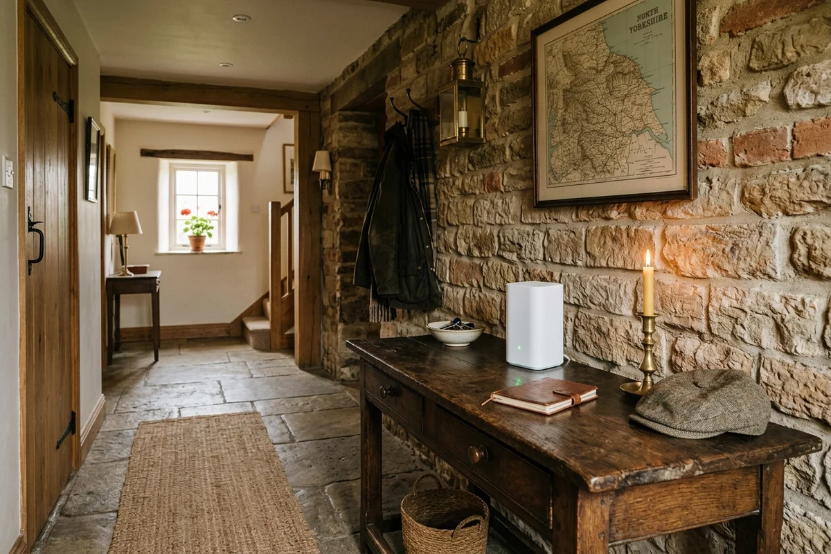 Starlink mesh Wi-Fi setup for Stokesley stone cottages