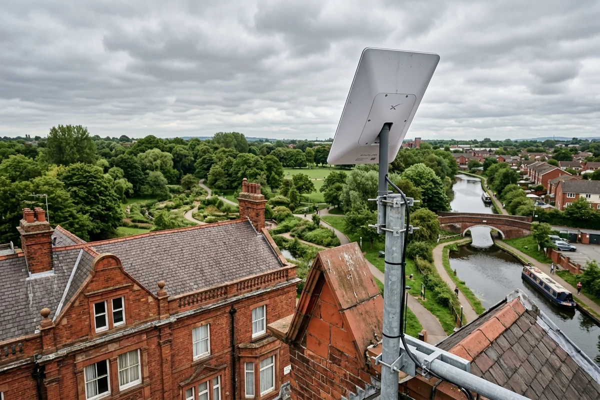 Starlink installation Stretford certified local dish fitting on Victorian residence