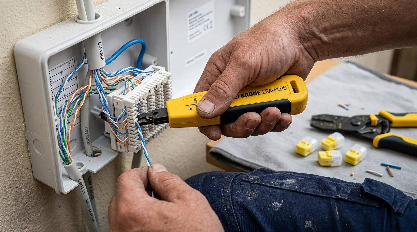 Telephone Cable Repair and Krone Punchdown IDC Termination