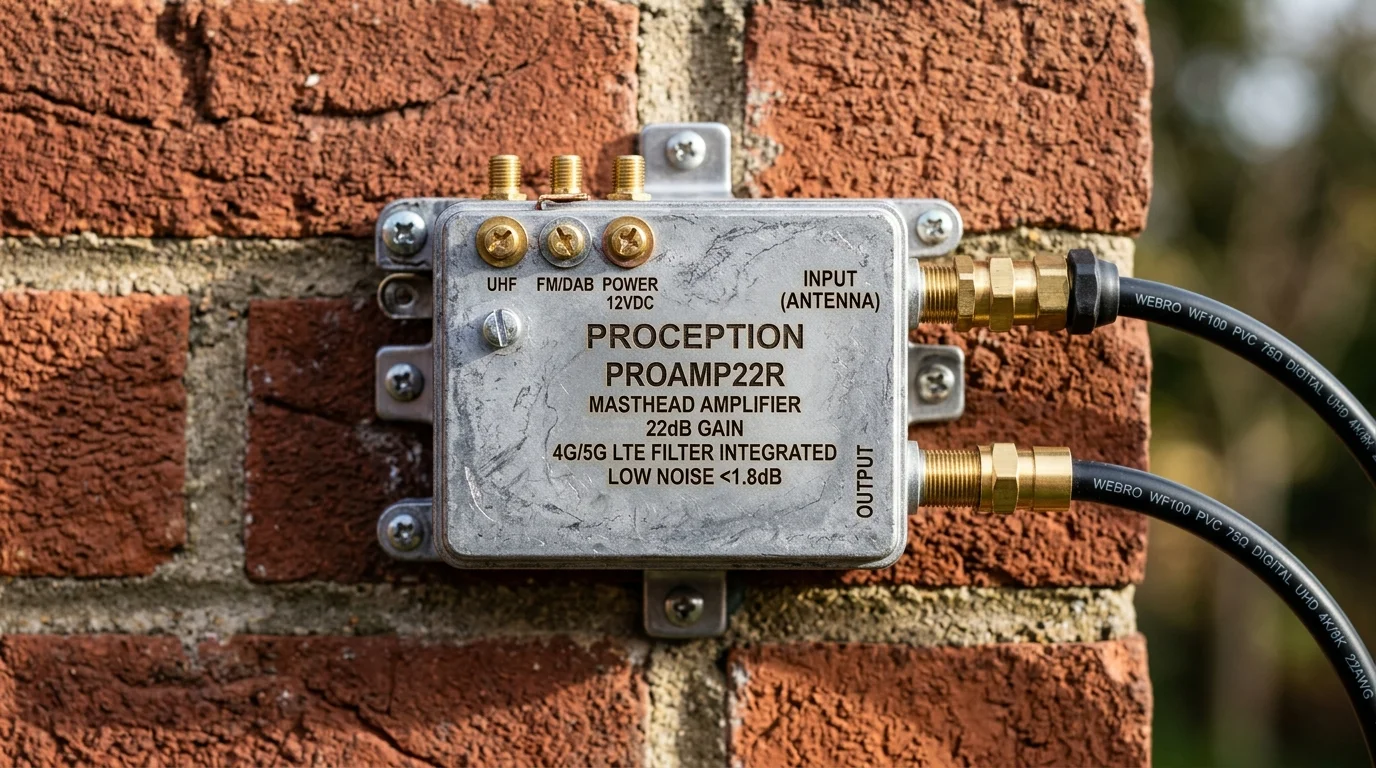 Group T 700MHz LTE low-pass filter installed on aerial mast