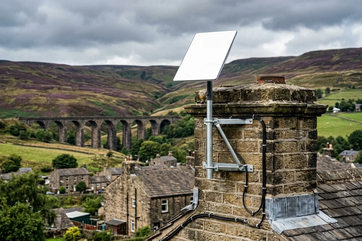 Starlink installation Uppermill certified local dish fitting on Victorian residence